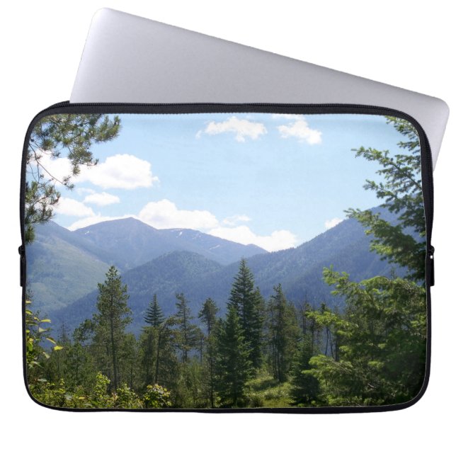 Montana Wald und Gebirge Landschaftliche Aussicht Laptopschutzhülle (Vorderseite)