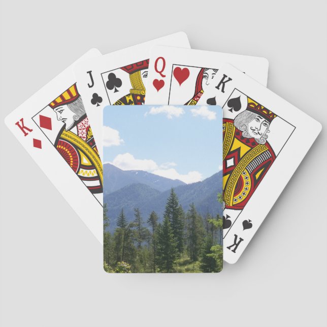 Montana Wald und Gebirge Landschaftliche Aussicht Spielkarten (Rückseite)