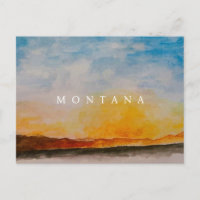 Montana Wasserfarbenen Berge Landschaftsbild Maler