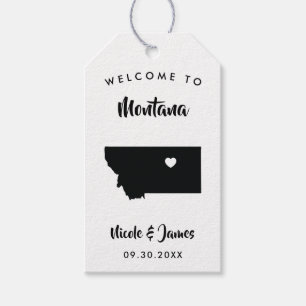 Montana Wedding Welcome Bag Tags, Karte Geschenkanhänger