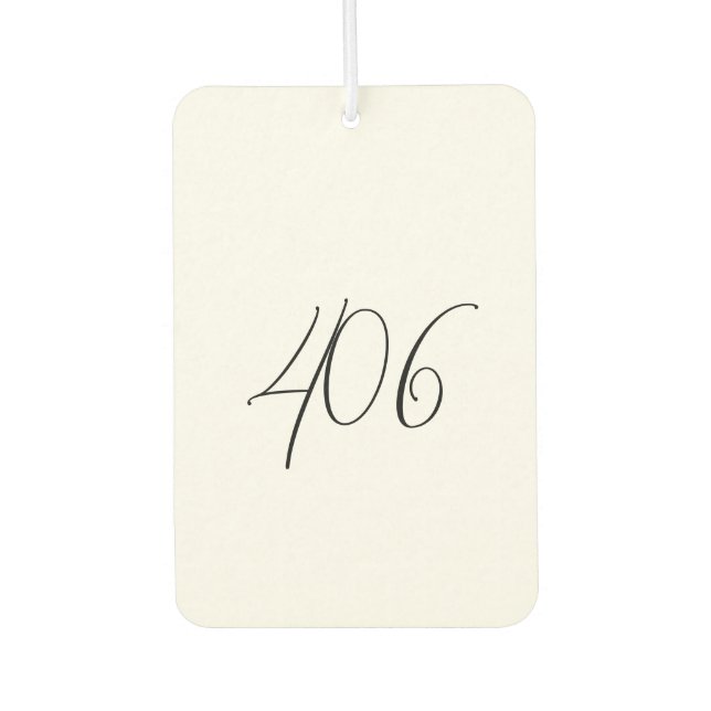 Montana White mit Black Area Code Air Freshener Autolufterfrischer (Vorderseite)