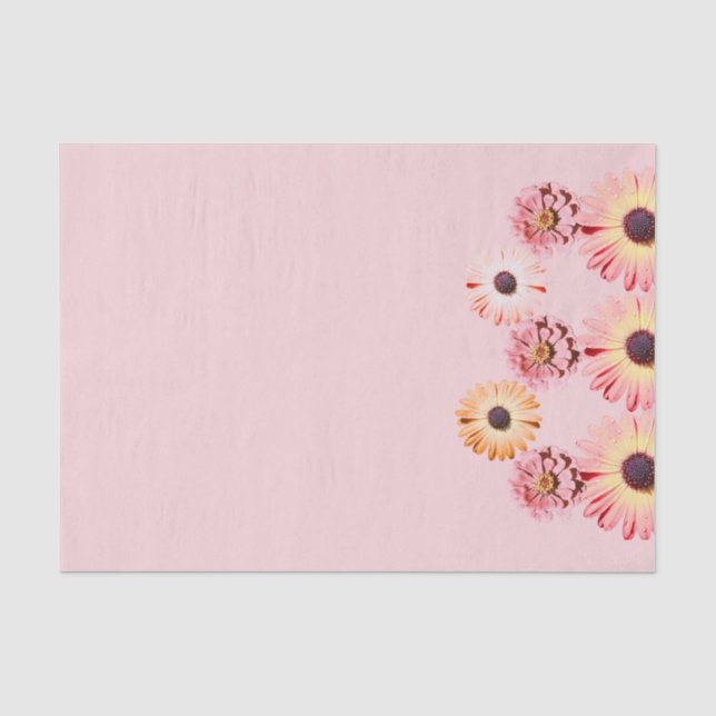 Montana-Wildblumen in rosa Gewebepapier Seidenpapier (Vorderseite)