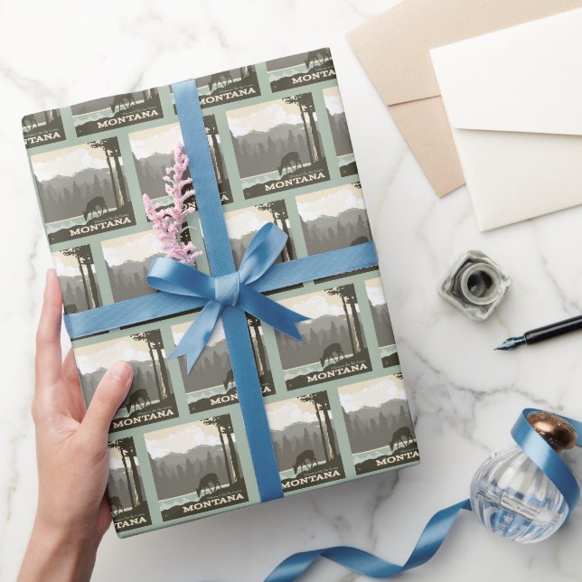 Montana | Willkommen im Big Sky Country Geschenkpapier (Schenken)