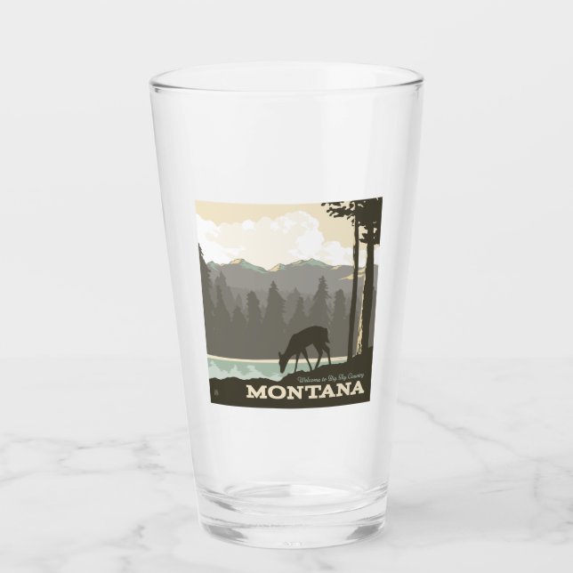 Montana | Willkommen im Big Sky Country Glas (Vorderseite)