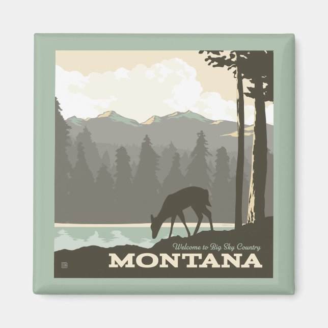 Montana | Willkommen im Big Sky Country Magnet (Vorne)