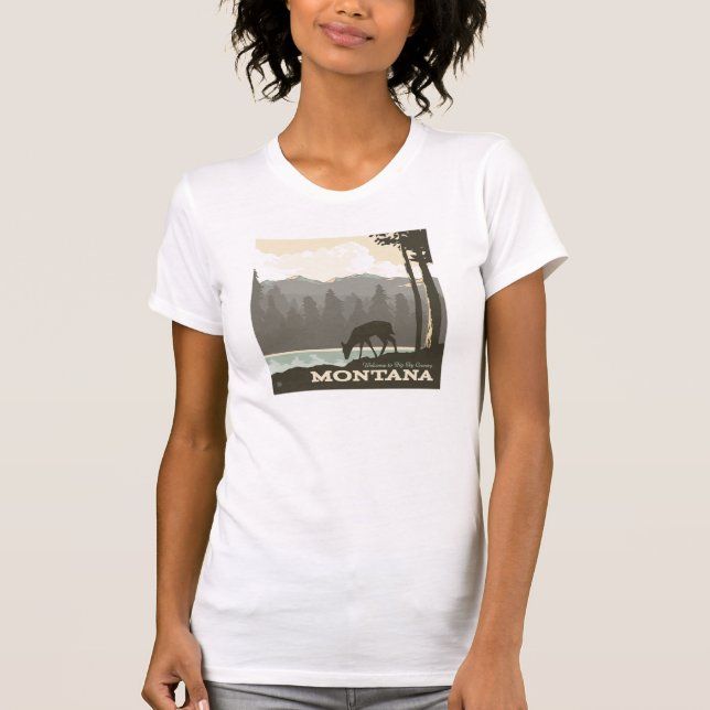 Montana | Willkommen im Big Sky Country T-Shirt (Vorderseite)