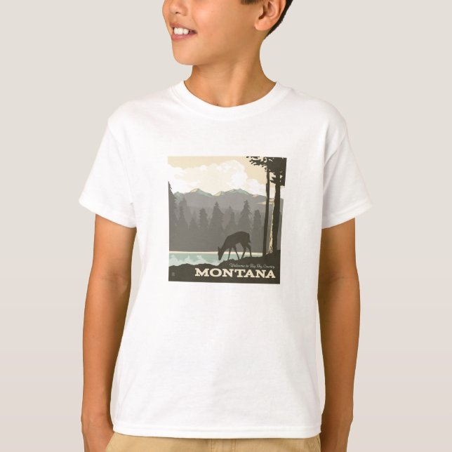 Montana | Willkommen im Big Sky Country T-Shirt (Vorderseite)