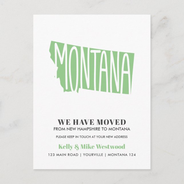 MONTANA Wir haben neue Adresse Neue Zuhause versch Postkarte (Vorderseite)