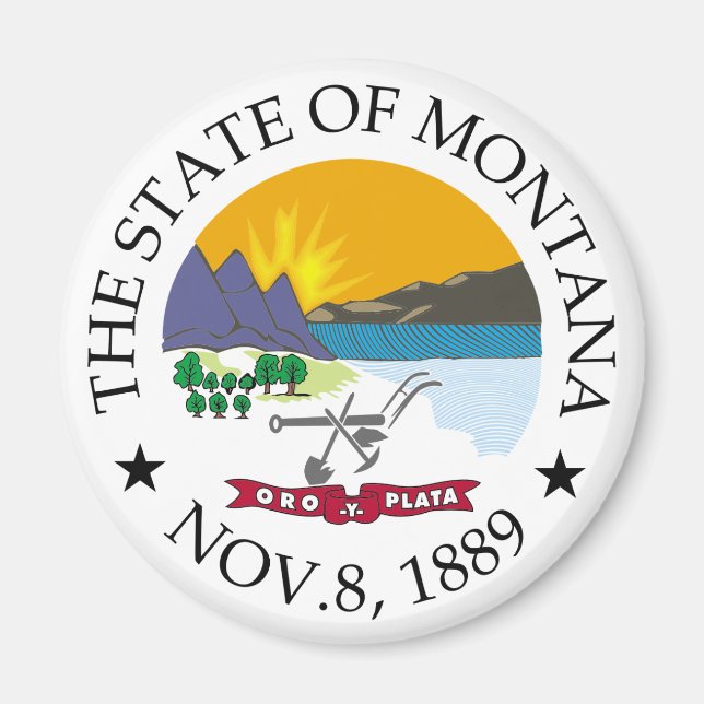 Montana-Zeichen Magnet (Vorne)