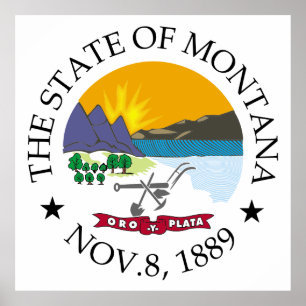 Montana-Zeichen Poster