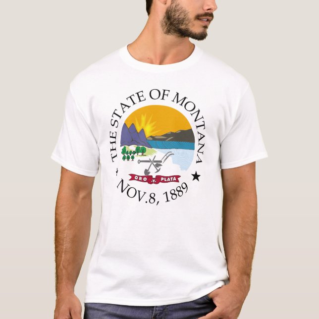 Montana-Zeichen T-Shirt (Vorderseite)