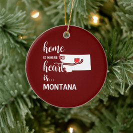 Montana Zuhause ist das Herz Keramik Ornament