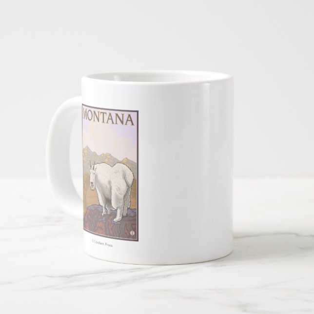 MontanaBergsee Reiten Jumbo-Tasse (Vorderseite Links)
