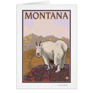 MontanaBergziege Vintage Reiseplakat