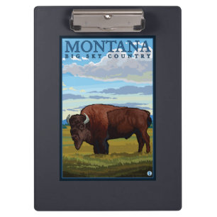 MontanaBison Vintages Reise-Plakat Klemmbrett