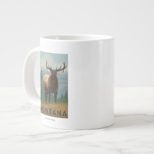 MontanaElk Szene Jumbo-Tasse