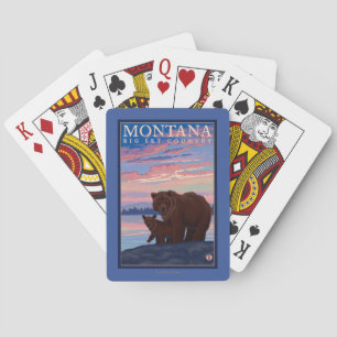 MontanaMomma Bär und Vintage Reise CUBs Spielkarten