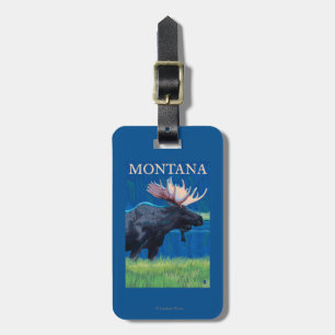 MontanaMoose Vintages Reise-Plakat Gepäckanhänger