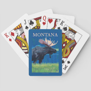 MontanaMoose Vintages Reise-Plakat Spielkarten