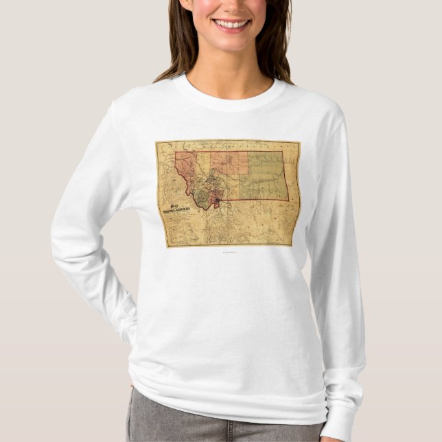 MontanaPanoramic MapMontana T-Shirt (Vorderseite)