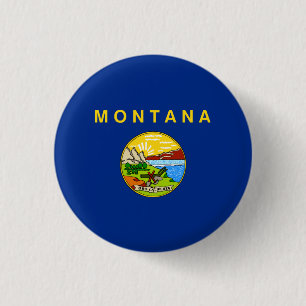 Montanische Flagge, Flagge von Montana Button