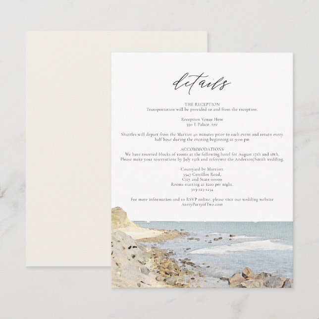 MONTAUK BEACH New York Ocean Details Beilage Karte (Vorne/Hinten)