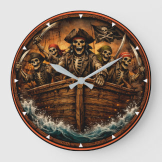 Montauk Bergungsunternehmen Piratenuhr Große Wanduhr