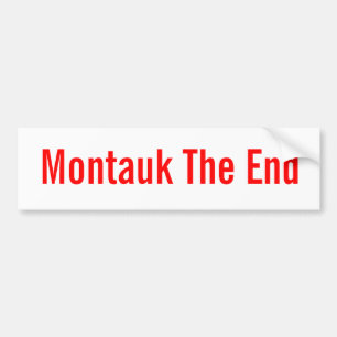Montauk das Ende (klassischer Autoaufkleber) Autoaufkleber