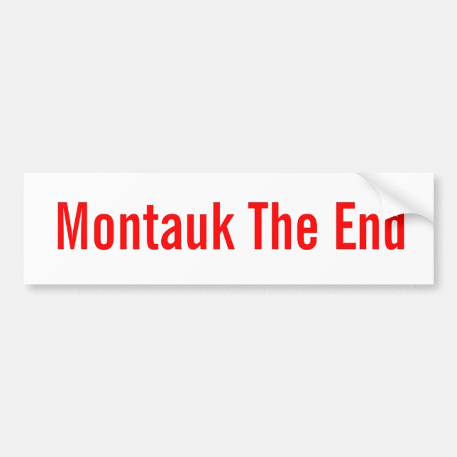 Montauk das Ende (klassischer Autoaufkleber) Autoaufkleber (Vorne)