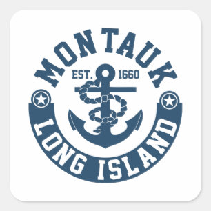 Montauk Long Island Quadratischer Aufkleber