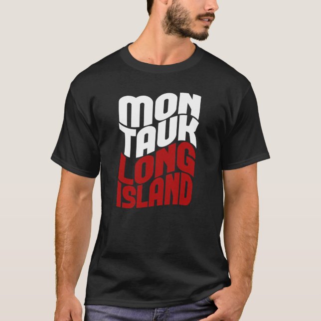Montauk Long Island T - Shirt - Red White (Vorderseite)