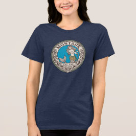Montauk Mermaid The End New York fishing vacation  Tri-Blend Shirt