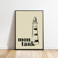 Montauk New York gekritzeltes Leuchtturm-Poster