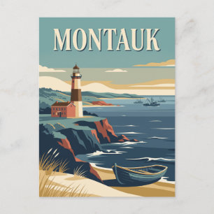 Montauk New York Leuchtturm Küsten-Reiseposter Postkarte