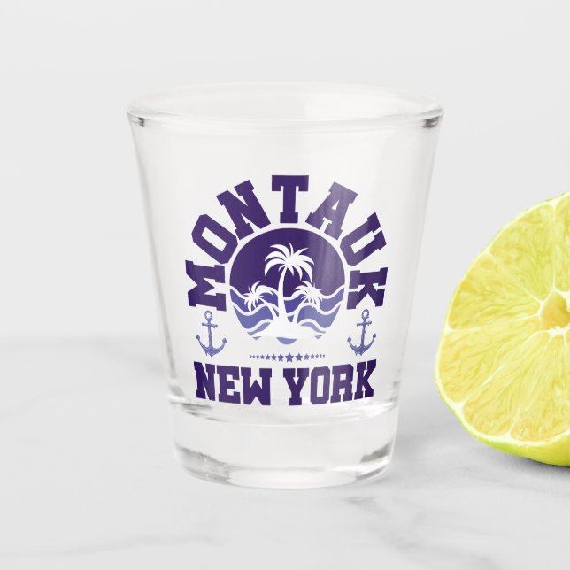 Montauk, New York Schnapsglas (Vorderseite)