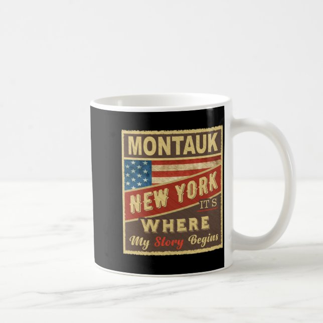 Montauk Ny Its Where My Story Begins  Kaffeetasse (Rechts)