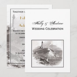 Montauk Point Lighthouse Hamptons Wedding Einladung
