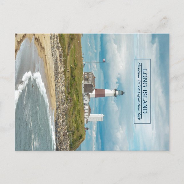 Montauk Point Lighthouse Postkarte (Vorderseite)