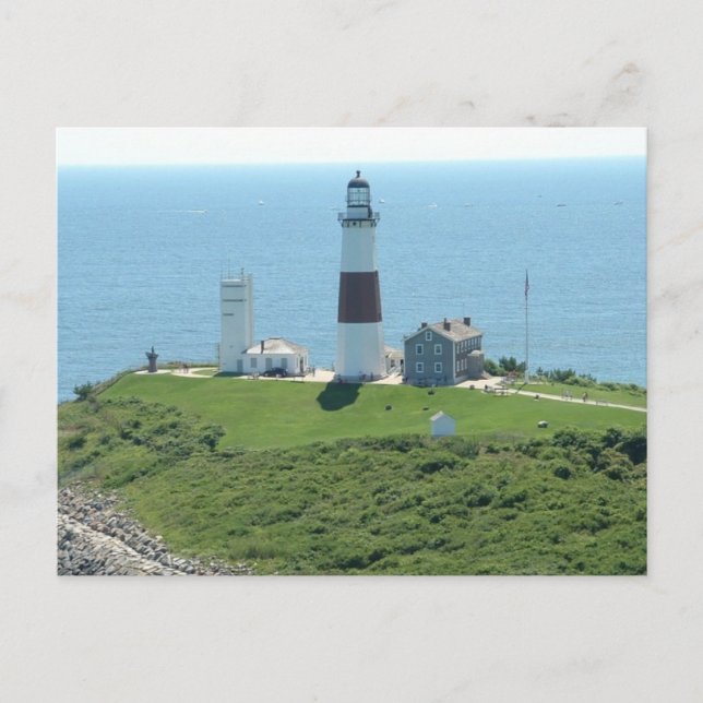 Montauk Point Lighthouse Postkarte (Vorderseite)