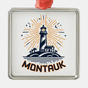 Montauk Point New York Leuchtturm Sonnenaufgang Ornament Aus Metall