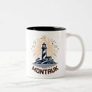 Montauk Point New York Leuchtturm Sonnenaufgang Zweifarbige Tasse