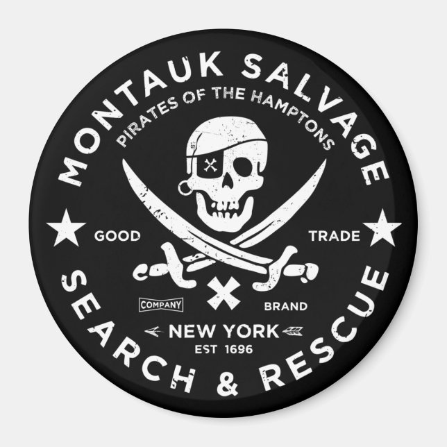 Montauk Salvage Co. 2" Magnet v1 (Vorne)