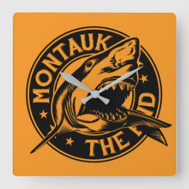 Montauk Salvage Co. Montauk Quadratische Wanduhr