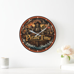 Montauk Salvage Co. Piratenzeit-Wanduhr Große Wanduhr