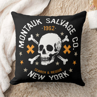 Montauk Salvage Co. Totenkopf-Logo-Kissen 6 Kissen