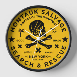 Montauk Salvat Co. Pirate Wall Horloge v2