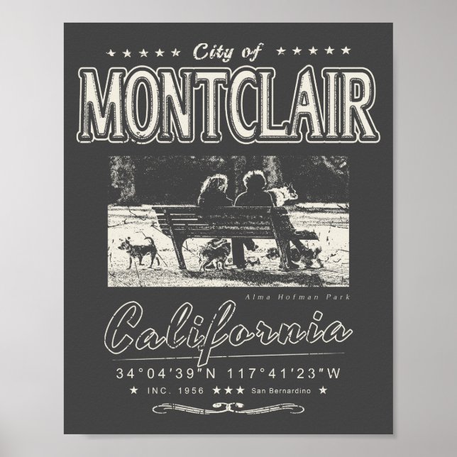 MONTCLAIR SAN BERNARDINO - KALIFORNIEN VINTAG POSTER (Vorne)