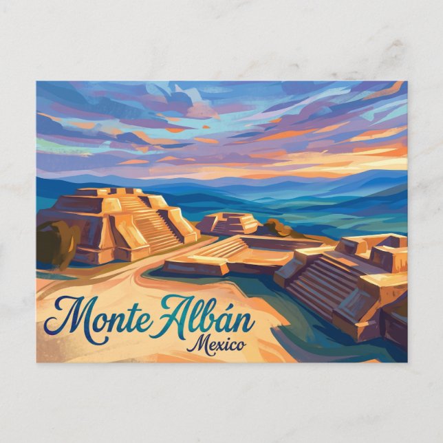Monte Albán Mexiko Postkarte (Vorderseite)