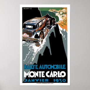 Monte Carlo Automobil-Vintages Poster