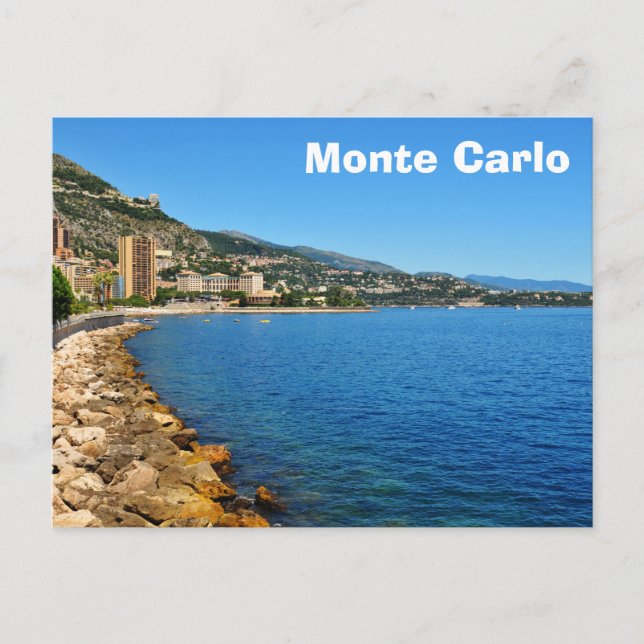 Monte Carlo in Monaco Postkarte (Vorderseite)